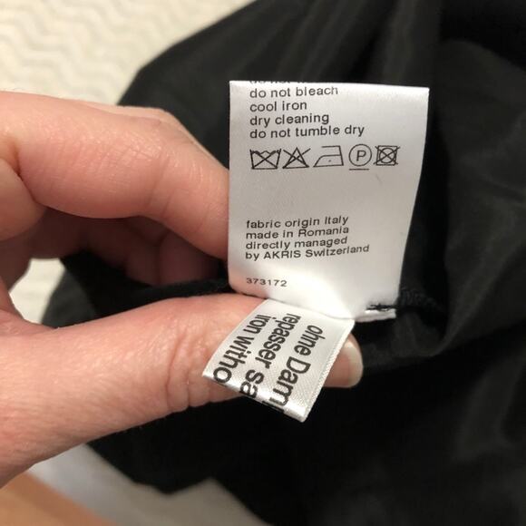 Akris Punto Black Career Pencil Skirt Lined 10 Dark Academia Straight Mini - Picture 6 of 8